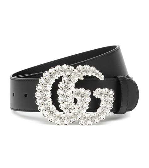 glitter gucci belt|Gucci ladies black leather belt.